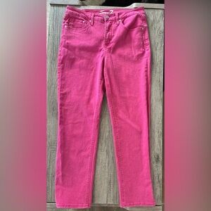 Seven7 Hot Pink Slim Straight Jean Size 8